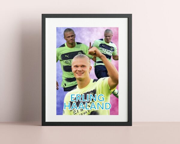 Erling Haaland Manchester City Season 2022/23 Poster Gifts For Him