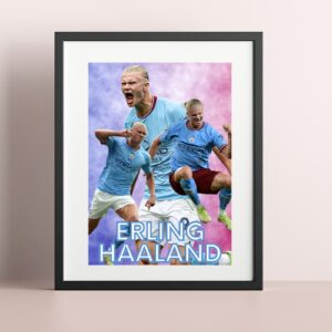 Erling Haaland Number 9 Manchester City Season 2022/23 Poster