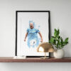 Erling Haaland Number 9 Footballer Manchester City Poster