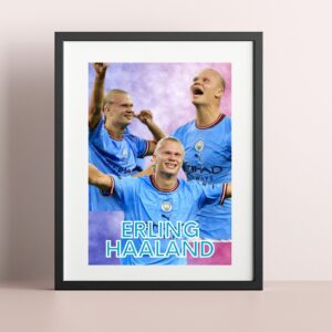 Erling Haaland’s Happiness Manchester City Season 2022/23 Poster