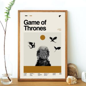 Game Of Thrones Retro Movie Poster