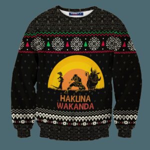 Hakuna Wakanda Ugly Christmas Sweater