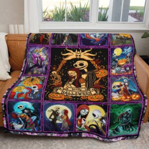 Halloween Movie Blanket Chibi Jack And Skellington