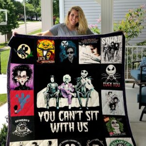 Halloween Movie Blanket You Can’t Sit With Us Quilt