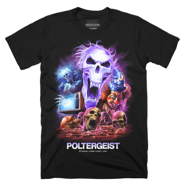 Halloween Movie T-shirt Poltergeist It Knows What Scares You