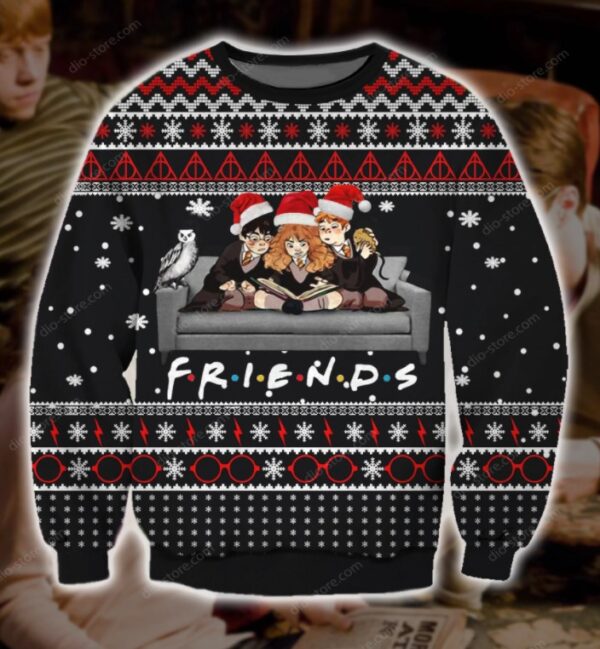 Harry Potter Ugly Christmas Sweater And Friends