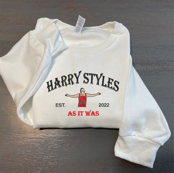 Harry Styles Embroidered Sweatshirt As It Was Style Fan Gift