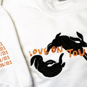 Harry Styles Embroidered Sweatshirt Bunnies Love On Tour Hoodie Tee