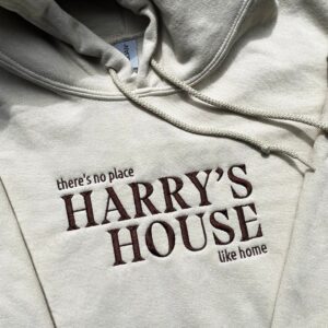 Harry Styles Embroidered Sweatshirt Hoodie Tee There's No Place Like Home