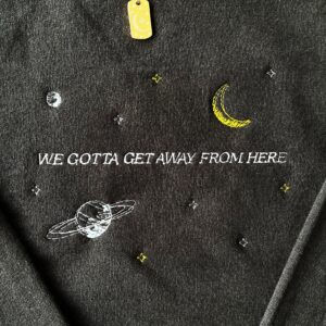 Harry Styles Embroidered Sweatshirt Space & Stars Inspired Sign of the Times