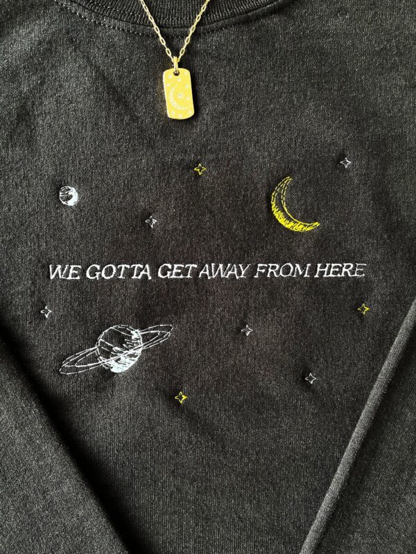 Harry Styles Embroidered Sweatshirt Space & Stars Inspired Sign Of The Times