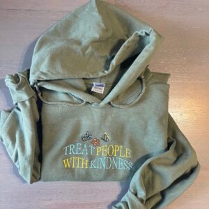 Harry Styles Embroidered Sweatshirt Treat People with Kindness Embroidered Hoodie