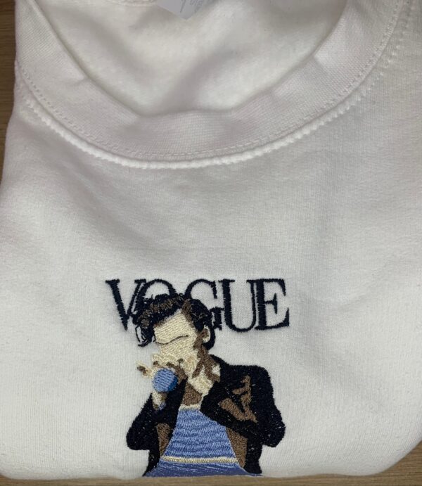 Harry Styles Embroidered Sweatshirt Vogue Gift For Fan