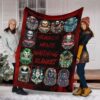 Horror Movie Blanket Characters Freddy Michael Jason Halloween