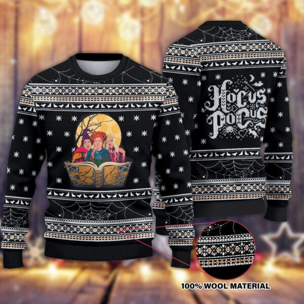 Horror Ugly Sweater Hocus Pocus Movie Gift For Halloween Christmas