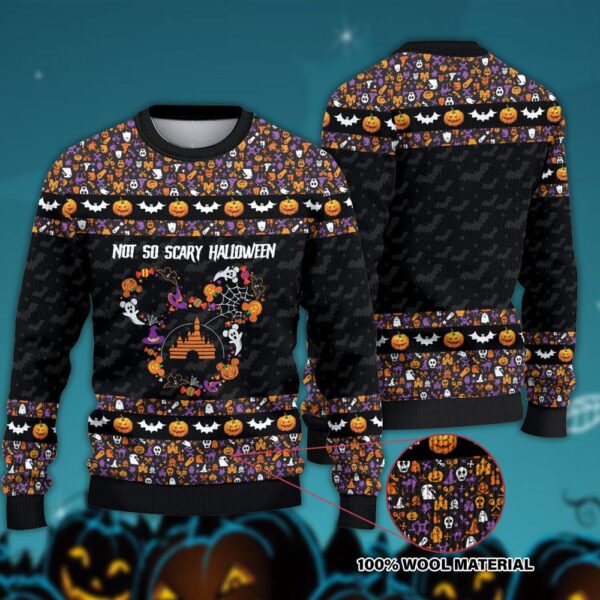 Horror Ugly Sweater Cute Disney Mickeys Not So Scary Halloween Sweater