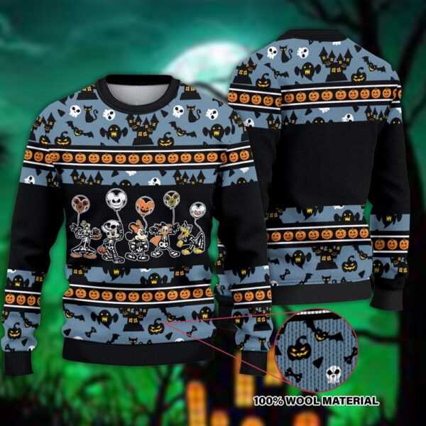 Horror Ugly Sweater Disney Mickey Mouse Celebrate Halloween Christmas