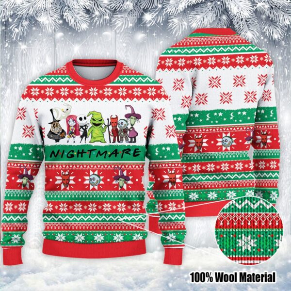 Horror Ugly Sweater Friends Nightmare Halloween Christmas Sweater