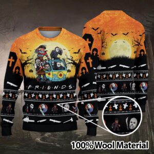 Horror Ugly Sweater Halloween Friends Movie Sweater