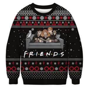 Horror Ugly Sweater Harry Witch And Friends Halloween Christmas Gift