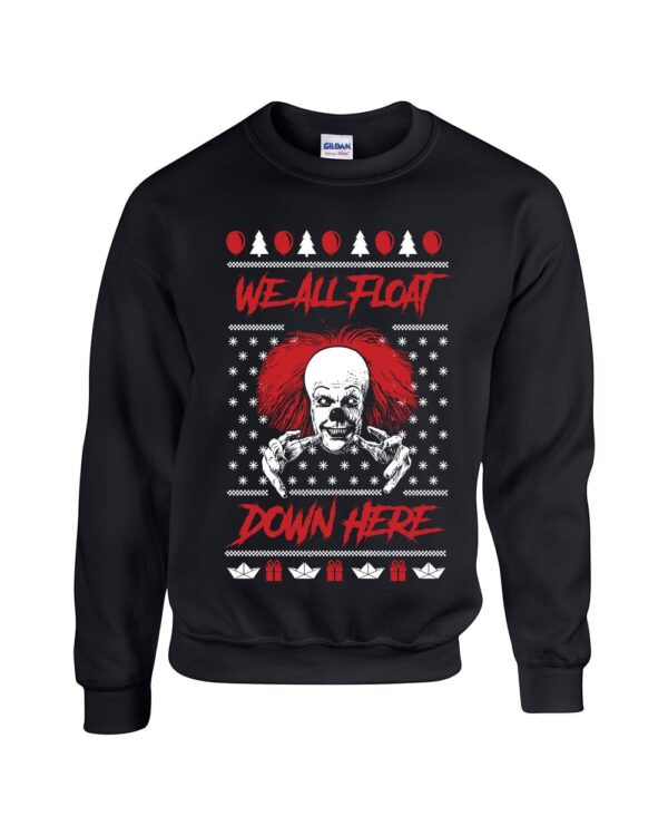 Horror Ugly Sweater We All Float Down Here Gift Halloween Christmas