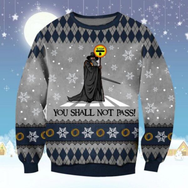 Horror Ugly Sweater You Shall Not Pass Lord Of The Ring