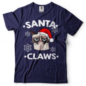 Santa Claws T-Shirt Funny Grumpy Cat Santa Claus