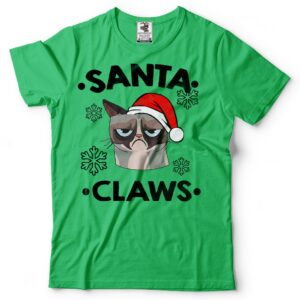 Santa Claws T-Shirt Funny Grumpy Cat Santa Claus