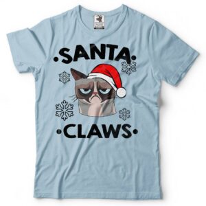 Santa Claws T-Shirt Funny Grumpy Cat Santa Claus