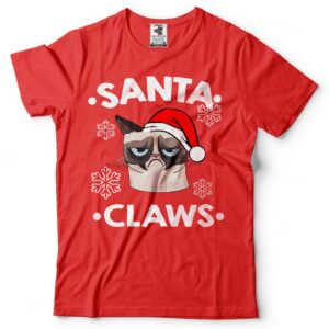 Santa Claws T-Shirt Funny Grumpy Cat Santa Claus