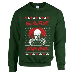 Horror Ugly Sweater We All Float Down Here Gift Halloween Christmas