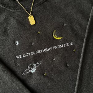 Harry Styles Embroidered Sweatshirt Space & Stars Inspired Sign Of The Times