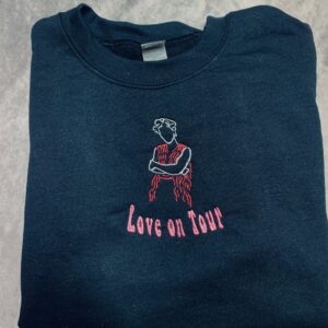 Harry Styles Embroidered Sweatshirt Love on Tour Hoodie Sweatshirt