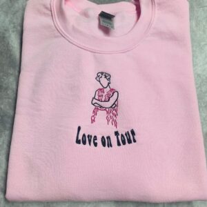 Harry Styles Embroidered Sweatshirt Love on Tour Hoodie Sweatshirt