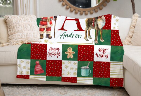 Christmas Santa Baby Blanket Happy Holidays Bedding