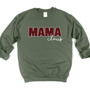 Mama Claus Shirt Printed Caro Mama Sweatshirt Matching Family Christmas