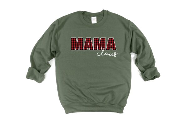 Mama Claus Shirt Printed Caro Sweatshirt Matching Family Christmas