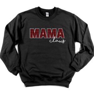 Mama Claus Shirt Printed Caro Mama Sweatshirt Matching Family Christmas