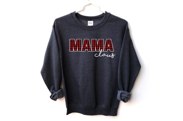 Mama Claus Shirt Printed Caro Sweatshirt Matching Family Christmas