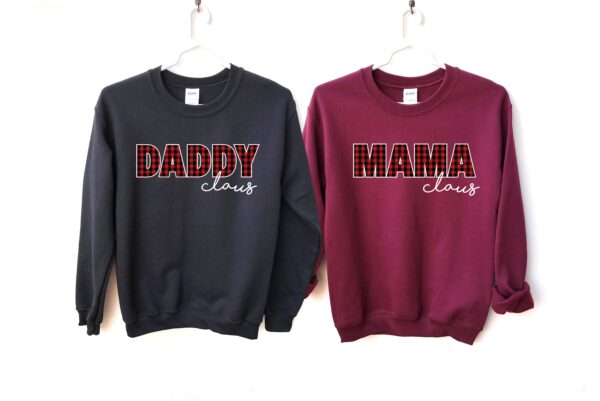 Mama Claus Shirt Printed Caro Sweatshirt Matching Family Christmas