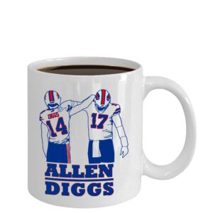 Buffalo Bills Stefon Diggs & Josh Allen Coffee Mug Bills Fans Gift