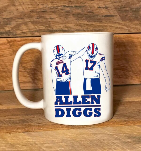 Buffalo Bills Stefon Diggs & Josh Allen Coffee Mug Fans Gift