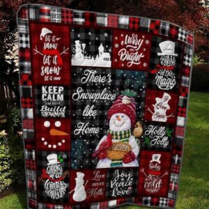 Snowman Christmas Blanket There's Snowplay Like Home