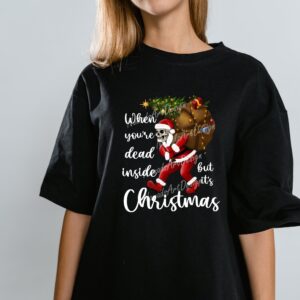 Santa Claws T-shirt Skull Gift For Christmas Holiday