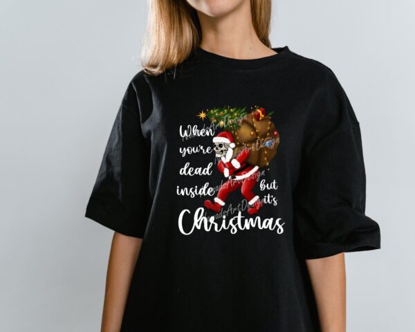 Santa Claws T-shirt Skull Gift For Christmas Holiday