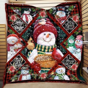 Cute Snowman Christmas Blanket Perfect Gift For