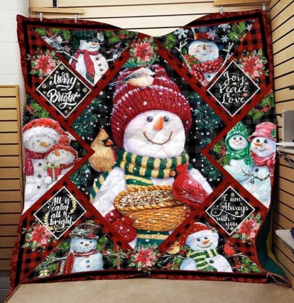 Cute Snowman Christmas Blanket Perfect Gift For