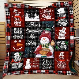 Snowman Christmas Blanket There’s Snowplay Like Home