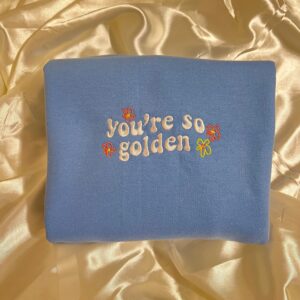 Harry Styles Embroidered Sweatshirt Golden for Fine Line Album