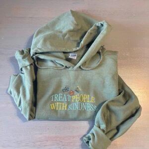 Harry Styles Embroidered Sweatshirt Treat People with Kindness Embroidered Hoodie